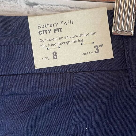 J. Crew Women’s Navy Blue Buttery Twill City Fit Shorts size 8 NEW with tags - Picture 3 of 4